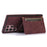 For Samsung Galaxy S24 Ultra Cell Phone Case Tri-fold Wallet Kickstand PU Leather Coated TPU Cover - Wine Red - 3