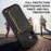 For iPhone 11 Cell Phone Case Tri-fold Wallet Drop-proof PU Leather+TPU Kickstand Back Cover - Black - 7
