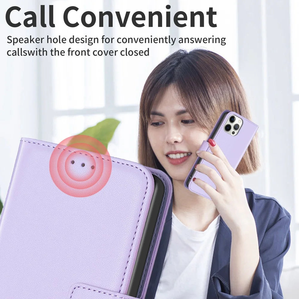 BINFEN COLOR BF17 For Samsung Galaxy Xcover7 Flip Leather Case Wallet Phone Cover - Purple - 6
