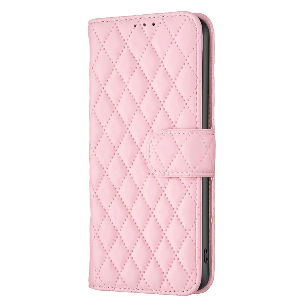 BINFEN COLOR BF Style-14 For Samsung Galaxy Xcover7 Wallet Case Imprinted Leather Cover - Pink - 5