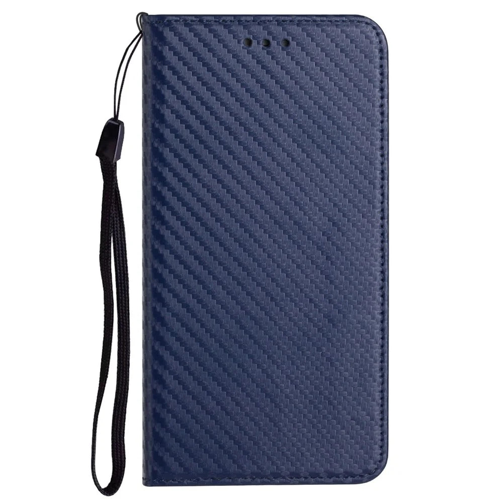 For Samsung Galaxy A55 5G Case Leather Magnetic Absorption Phone Wallet Cover - Blue - 6