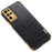For Samsung Galaxy S24 Ultra Cell Phone Case Electroplated TPU+PU Crocodile Texture Back Cover - Black - 1