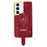 For Samsung Galaxy A55 5G Cell Phone Case Electroplating Leather+TPU Wristband Kickstand Cover - Red - 1