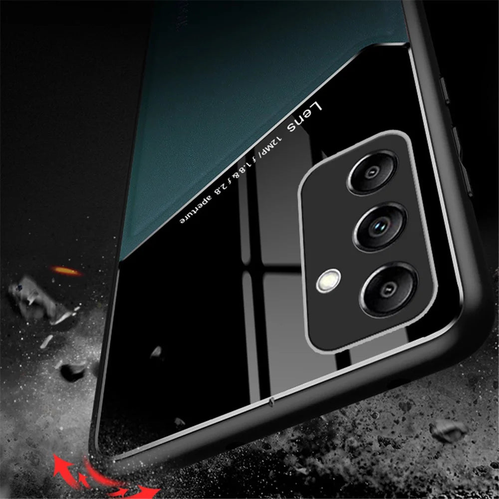 For Samsung Galaxy A35 5G Cell Phone Case Magnetic Car Mount PU+TPU+PC Drop-proof Cover - Orange - 7