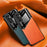 For Samsung Galaxy A15 4G / 5G Case Magnetic Car Mount PU+TPU+PC Mobile Phone Cover - Orange - 7