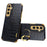 For Samsung Galaxy A15 4G / 5G Case Crocodile Texture Electroplated Phone Cover with Kickstand - Black - 1