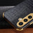 For Samsung Galaxy A15 4G / 5G Case Crocodile Texture Electroplated Phone Cover with Kickstand - Black - 5