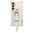 Phone Case for Samsung Galaxy A35 5G Crocodile Texture Wristband Electroplating Cover - White - 1