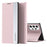 For Samsung Galaxy A13 4G Case Stand PC Shell PU Leather Shockproof Phone Cover - Pink - 1