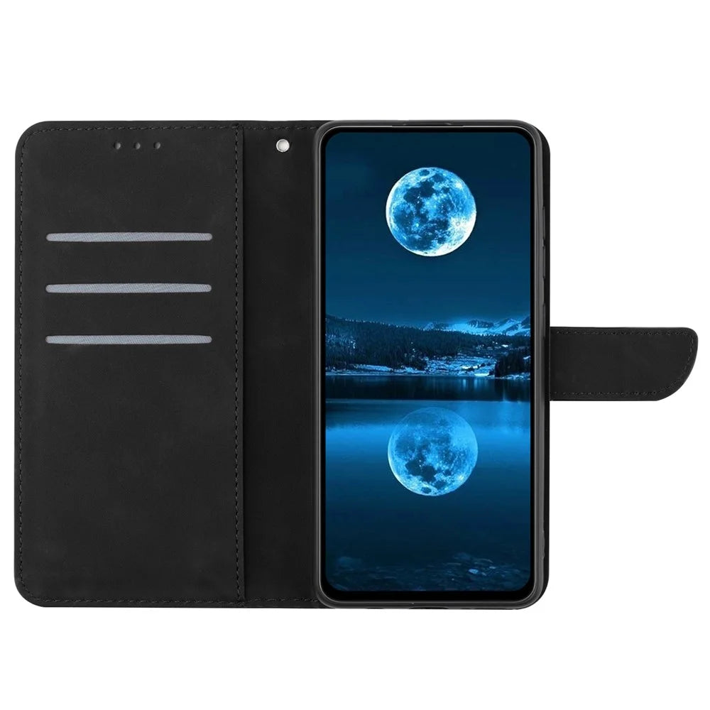 HT05 For Samsung Galaxy Xcover7 Flip Leather Case Phone Cover with Wallet - Black - 2