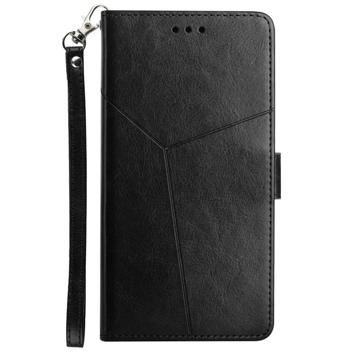 HT01 For Samsung Galaxy Xcover7 Wallet Leather Case Protective Phone Cover - Black - 7