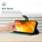 HT04 For Samsung Galaxy Xcover7 Leather Case Phone Wallet with Hand Strap Sunflower Pattern - Dark Green - 3