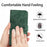 HT04 For Samsung Galaxy Xcover7 Leather Case Phone Wallet with Hand Strap Sunflower Pattern - Dark Green - 4