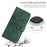HT04 For Samsung Galaxy Xcover7 Leather Case Phone Wallet with Hand Strap Sunflower Pattern - Dark Green - 5