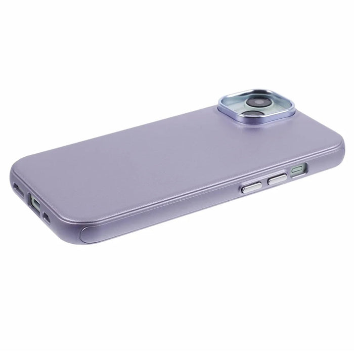 For iPhone 14 / 13 Case Compatible with MagSafe Leather+PC Shockproof Phone Cover - Purple - 6