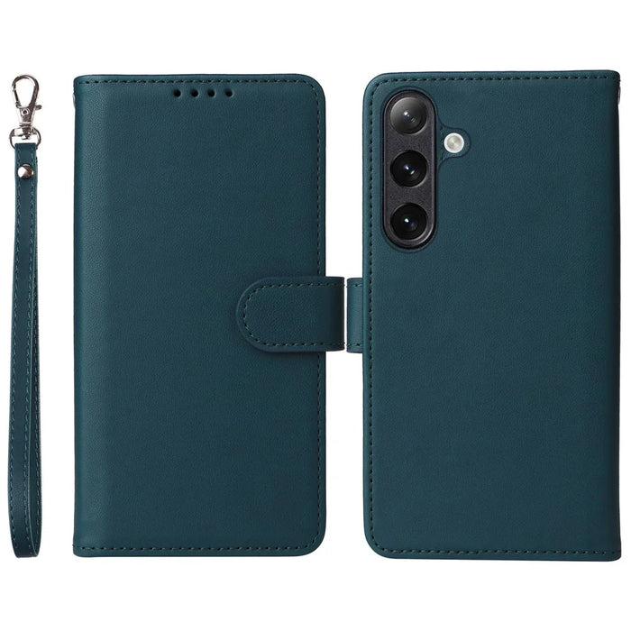 For Samsung Galaxy S24+ Magnetic Case BETOPNICE Detachable PU Leather Phone Cover with Strap - Blue - 1