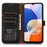 For Samsung Galaxy Xcover7 RFID Blocking Phone Case Genuine Cow Leather Cover - Black - 2