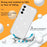 Cell Phone Cover for Samsung Galaxy A55 5G Case PC+TPU Anti-scratch Sparkly Glitter Mobile Shell - White - 5