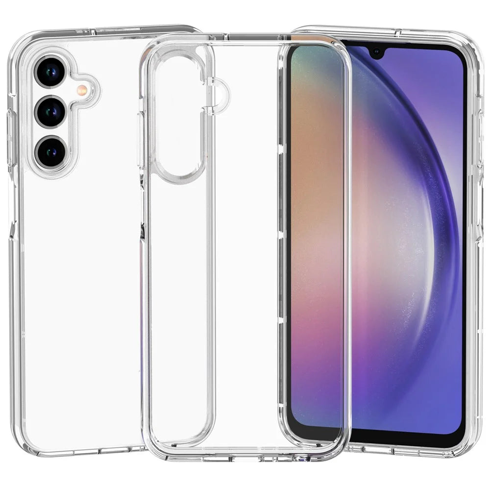 For Samsung Galaxy A35 5G Clear Case Hard PC + Soft TPU Anti-Scratch Phone Cover - Transparent - 2