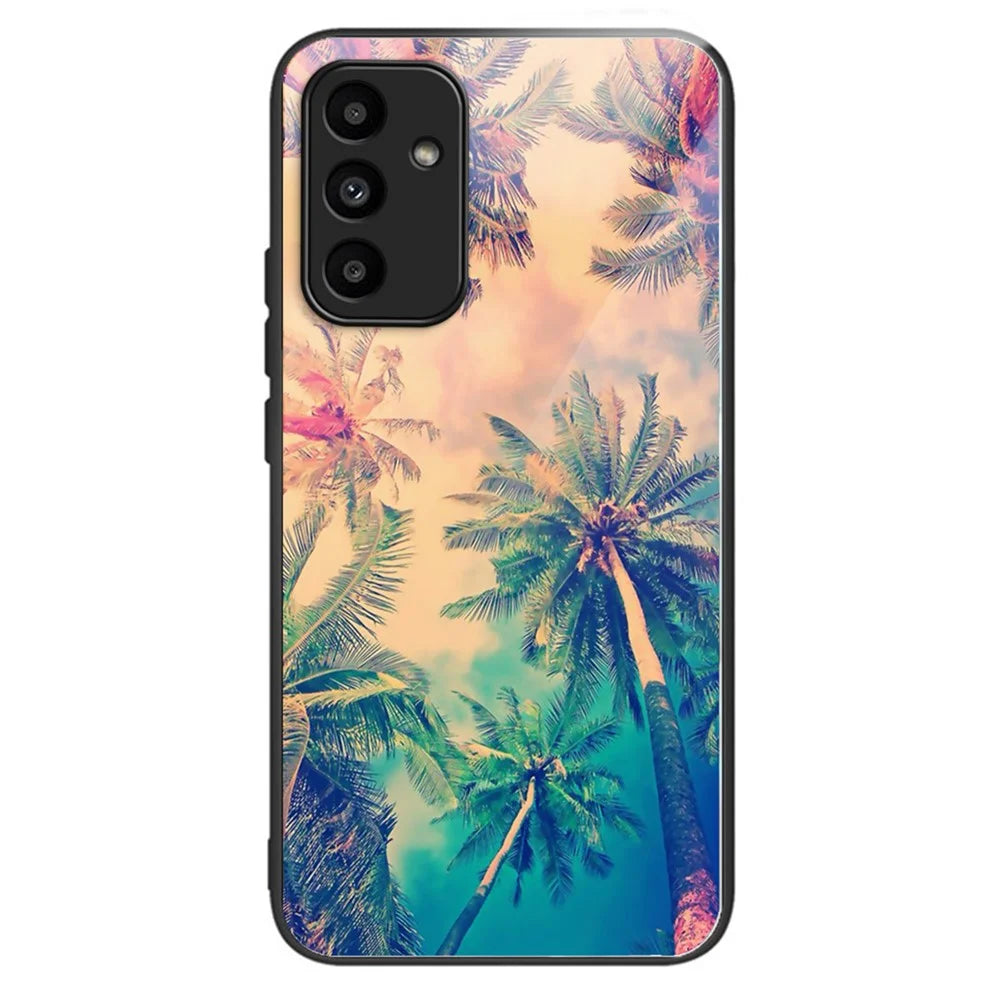 For Samsung Galaxy A15 4G / 5G Tempered Glass Case Drop-proof Protection Pattern Print - Tree - 1
