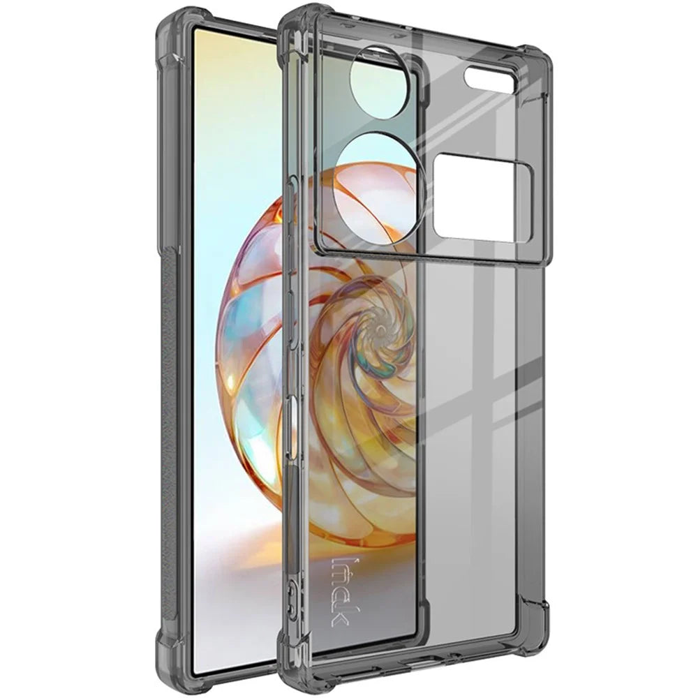 IMAK TPU Case for ZTE nubia Z60 Ultra Anti-drop Phone Cover Airbag Protection - Transparent Black - 1