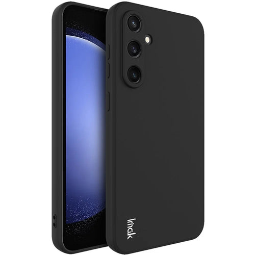 IMAK UC-4 Series for Samsung Galaxy S23 FE TPU Case Straight Edge Phone Back Cover - Black - 1