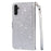 For Samsung Galaxy A35 5G Case Glitter Phone Stand Leather Drop-proof Cover with Zipper Pocket - Silver - 5