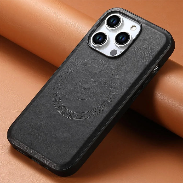 DENIOR For iPhone 15 Pro Phone Case Compatible with MagSafe Anti-Scratch Phone Cover - Black - 5