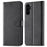 LC.IMEEKE For Samsung Galaxy A55 5G Phone Case PU Leather Wallet Flip Cover - Black - 1