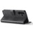 LC.IMEEKE For Samsung Galaxy A55 5G Phone Case PU Leather Wallet Flip Cover - Black - 4