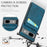 FIERRE SHANN For Google Pixel 7 5G Cell Phone Case PU+TPU Card Holder Cover - Blue - 5