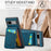 FIERRE SHANN For Google Pixel 7 5G Cell Phone Case PU+TPU Card Holder Cover - Blue - 7