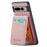 FIERRE SHANN For Google Pixel 8 Pro Cell Phone Case PU+TPU Cover with Kickstand - Pink - 2