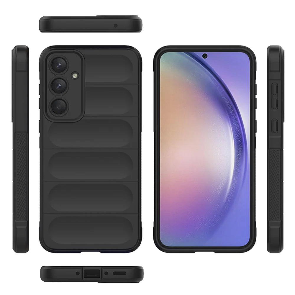 For Samsung Galaxy A55 5G Cell Phone Case Drop-resistant TPU Back Cover - Black - 2