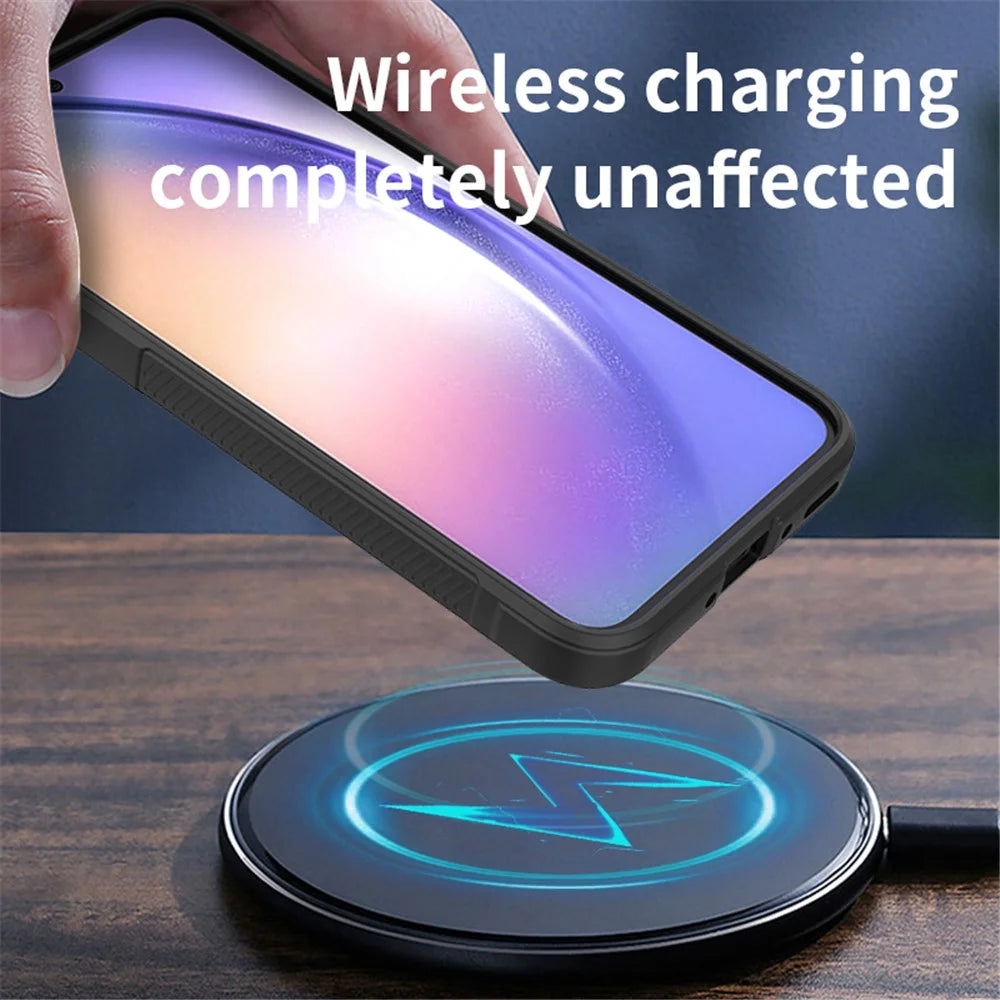 For Samsung Galaxy A55 5G Cell Phone Case Drop-resistant TPU Back Cover - Black - 6