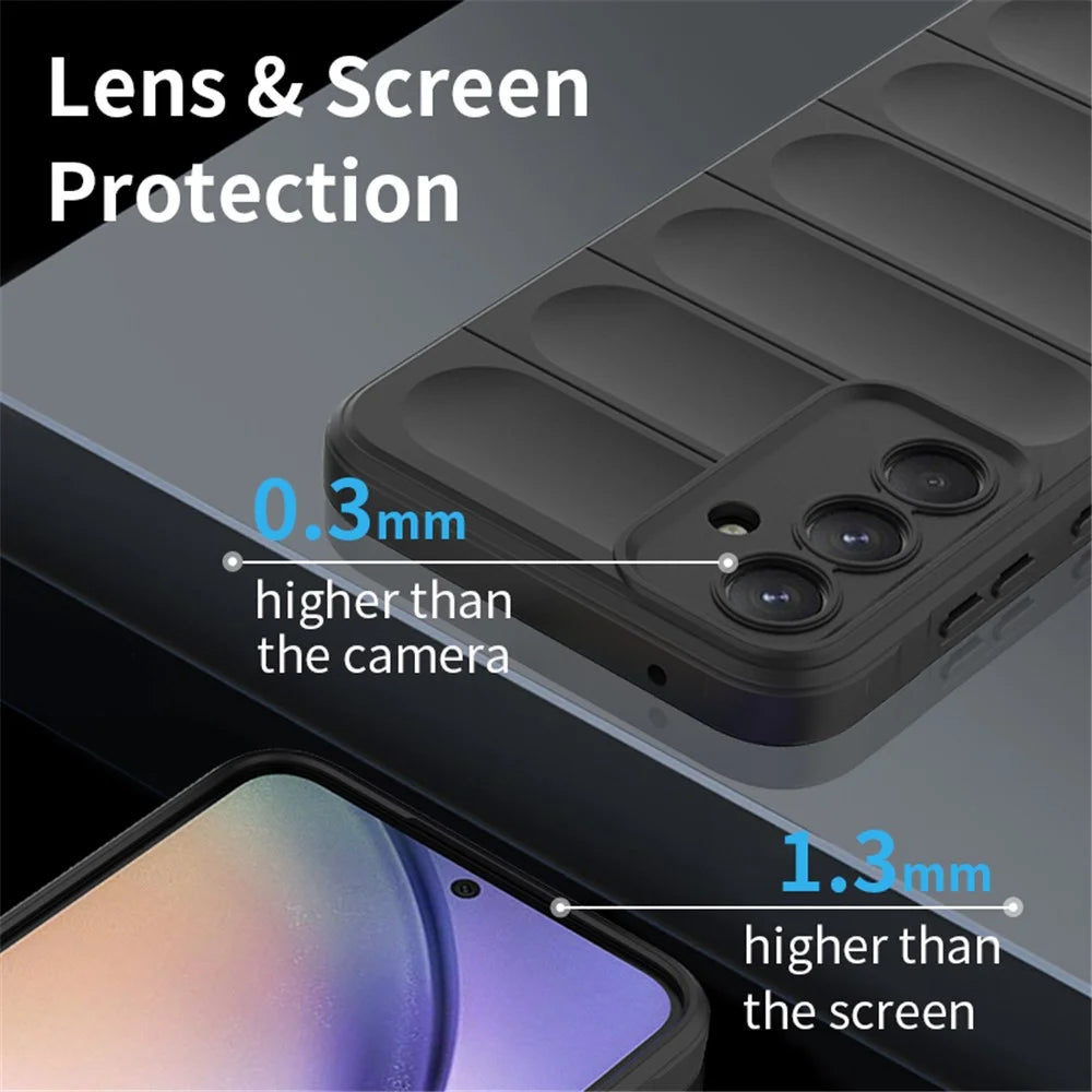 For Samsung Galaxy A55 5G Cell Phone Case Drop-resistant TPU Back Cover - Black - 7