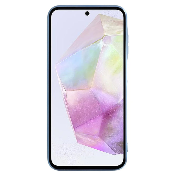 KADEM For Samsung Galaxy A35 5G TPU Case Anti-Scratch Flower Decor Gradient Phone Cover - Blue - 2
