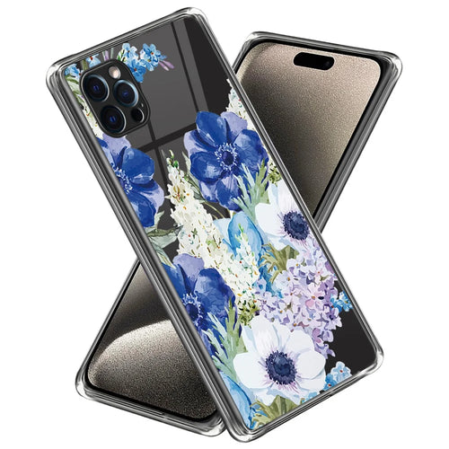 For iPhone 15 Pro Soft TPU Phone Case Pattern Printing Phone Cover - Flowers - 1
