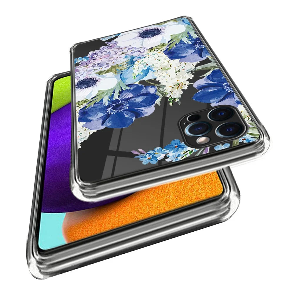 For iPhone 15 Pro Soft TPU Phone Case Pattern Printing Phone Cover - Flowers - 2