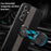 KADEM For Samsung Galaxy A55 5G Cell Phone Case Anti-drop Ring Kickstand Watch Pattern Cover - Black - 2