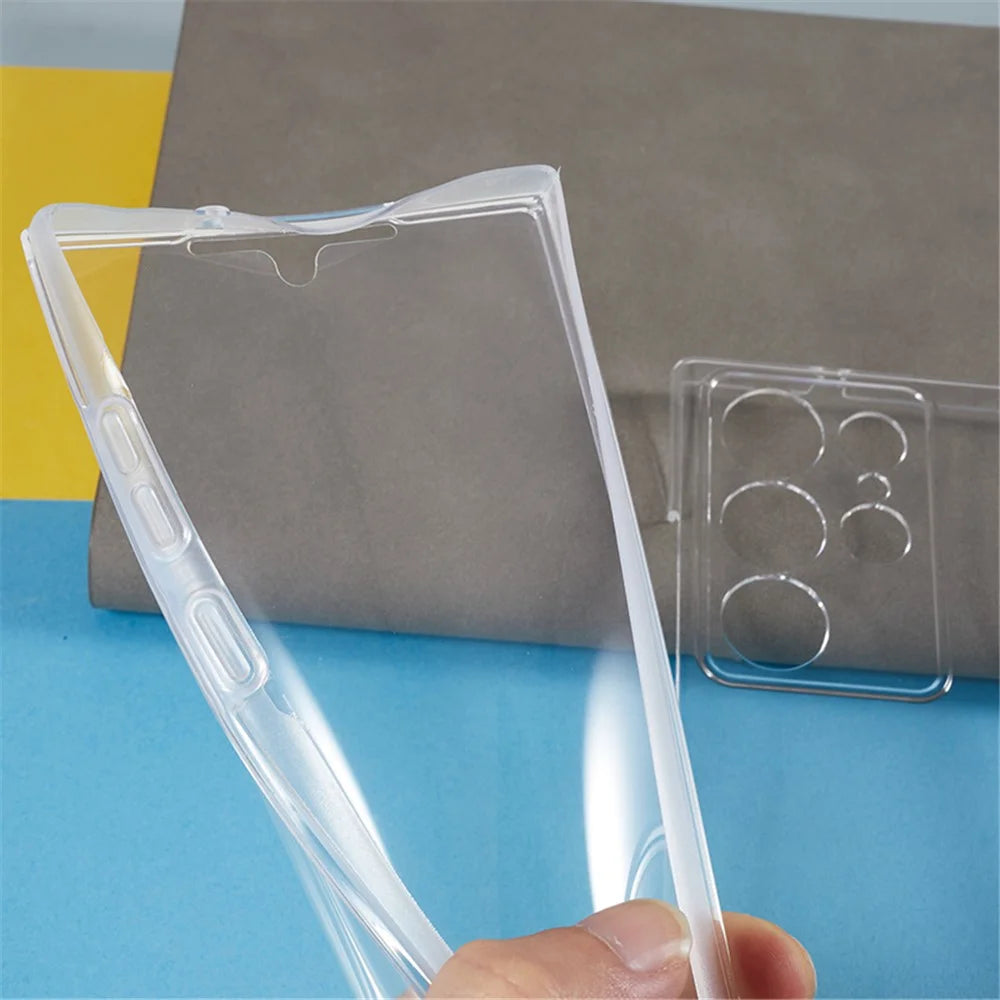 For Samsung Galaxy S24 Ultra Case Acrylic + TPU Phone Cover with PET Film All-Around Protection - 6