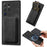 For Samsung Galaxy S24 Ultra Magnetic Case Leather Back Cover with Detachable Card Holder - Black - 1