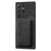 For Samsung Galaxy S24 Ultra Magnetic Case Leather Back Cover with Detachable Card Holder - Black - 2