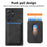 For Samsung Galaxy S24 Ultra Magnetic Case Leather Back Cover with Detachable Card Holder - Black - 5