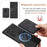 For Samsung Galaxy S24 Ultra Magnetic Case Leather Back Cover with Detachable Card Holder - Black - 6