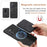 For Samsung Galaxy S24 Case Magnetic Case Leather Back Cover with Detachable Card Holder - Black - 6