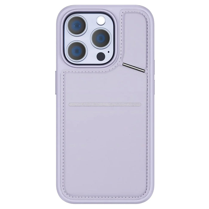 DUX DUCIS Rafi II Series for iPhone 13 Pro Phone Case Card Slots Cover RFID Blocking Protection - Purple - 2