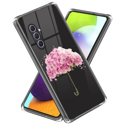 For Samsung Galaxy A54 5G Case TPU Pattern Printing Phone Back Cover - Flower Umbrella - 1