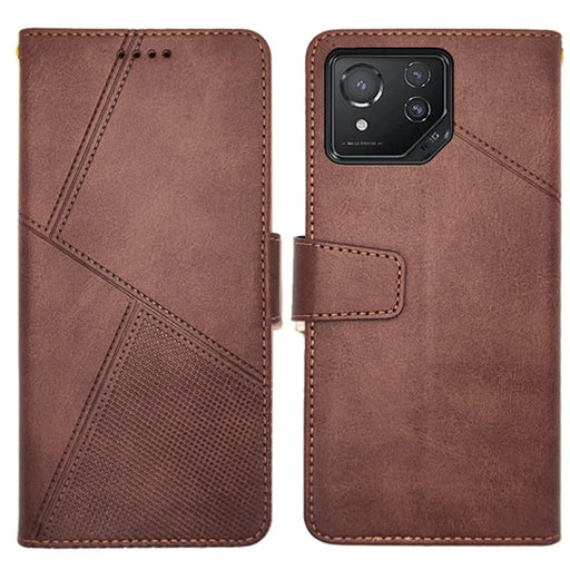 IDEWEI For Asus ROG Phone 8 5G / Phone 8 Pro 5G  Leather Case Calf Texture Wallet Phone Cover - Brown - 1