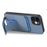 C1-11 for iPhone 11 Case Kickstand Carbon Fiber Texture Smart Phone Cover - Blue - 3